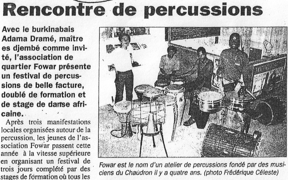 coupure de presse festival